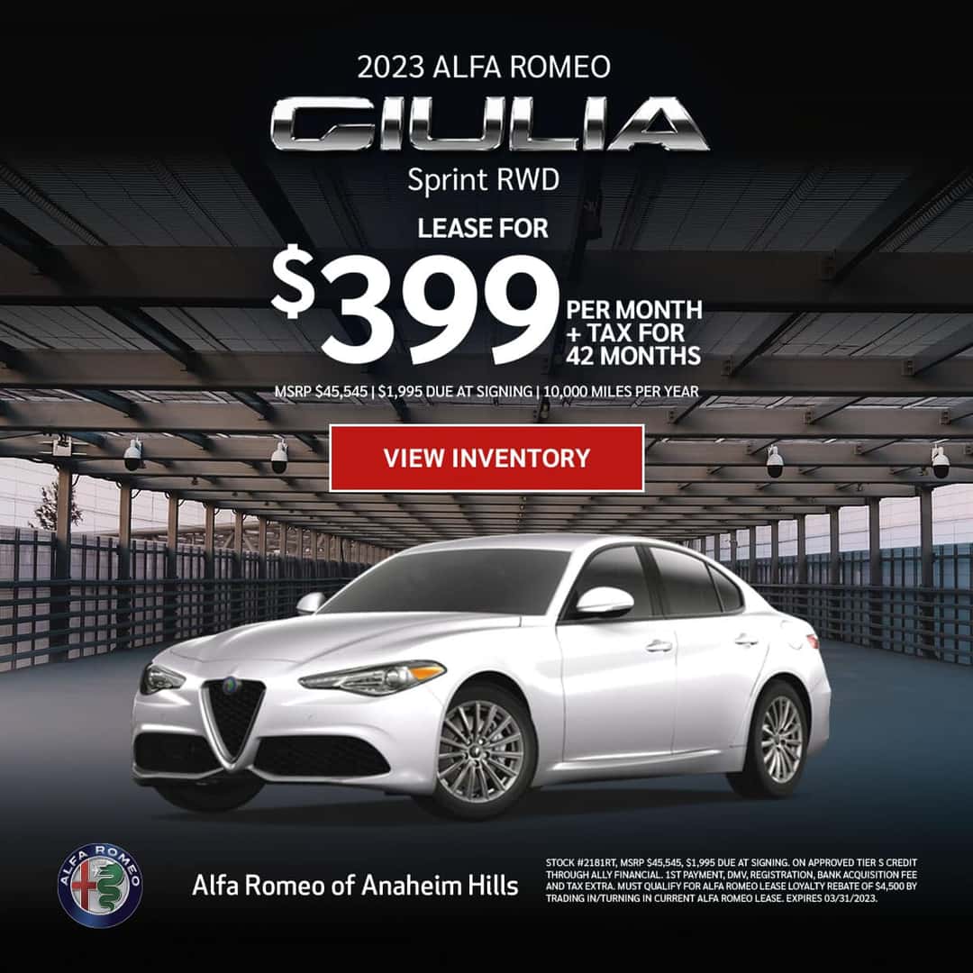 2023 Alfa Romeo Stelvio and Giulia Sale