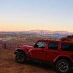 2022 Jeep Wrangler overlooking canyons