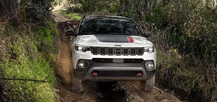 Jeep Compass Trailhawk driving on trail