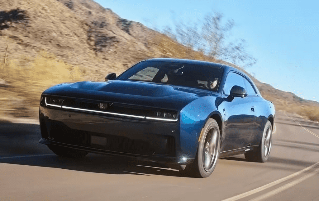 2025 Dodge Charger Daytona EV driving on the road