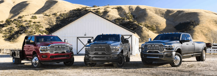 Ram trucks parked