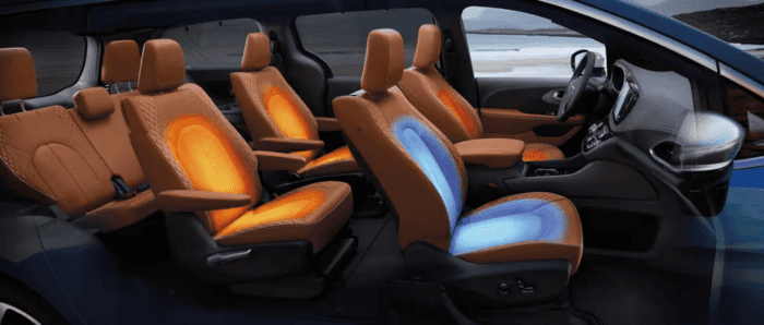 2025 Chrysler Pacifica Interior seating climate