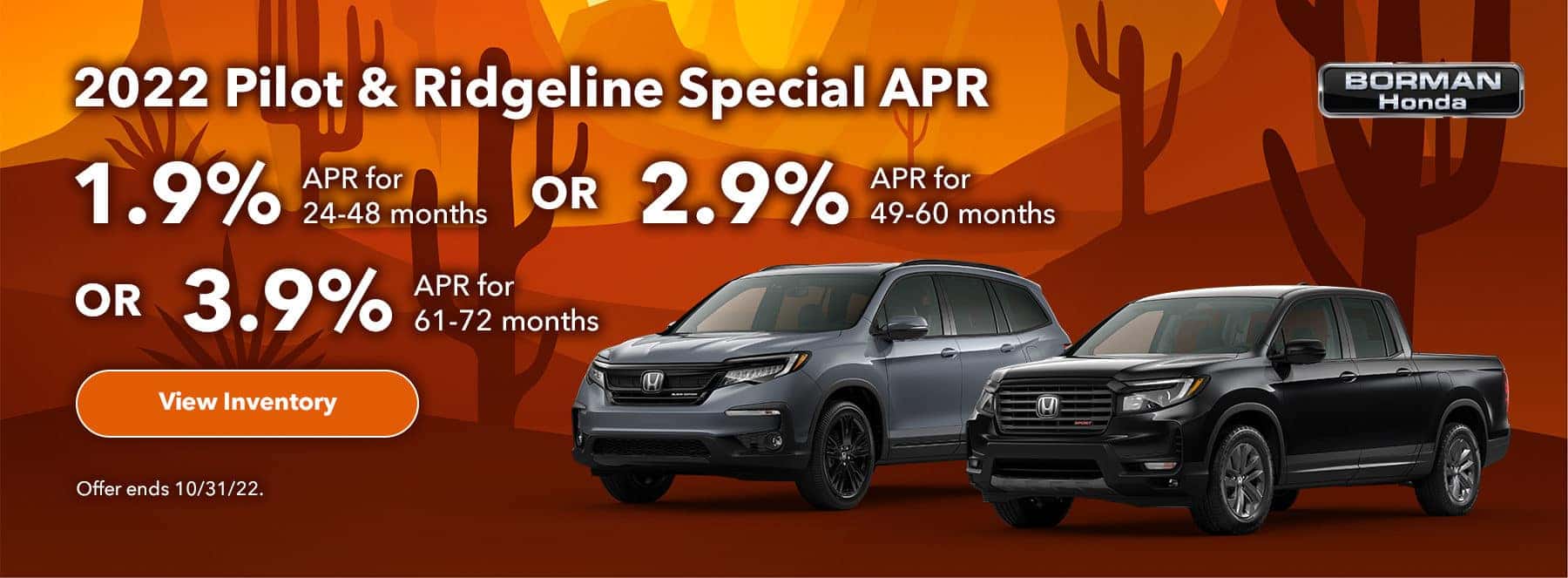 2022 Pilot & Ridgeline Special APR
