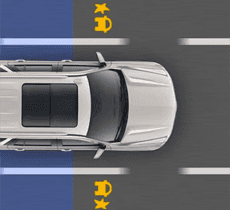 available lane change alert with side blind zone alert