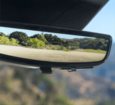 available rear camera mirror with washer