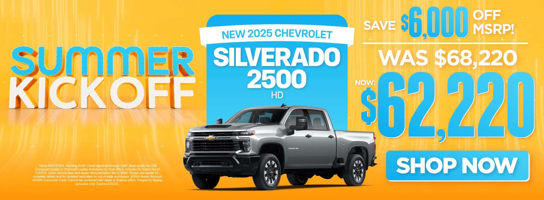 2025 Chevrolet Silverado 2500 HD Save $6000 off MSRP! Was $68,220, now $62,220.