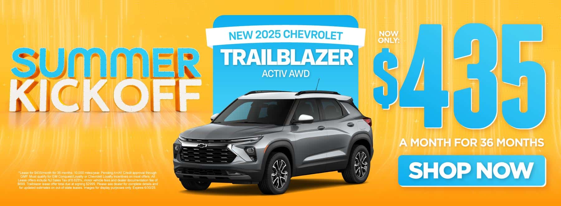 2025 Chevrolet Trailblazer ACTIV AWD $435 per month for 36 months*