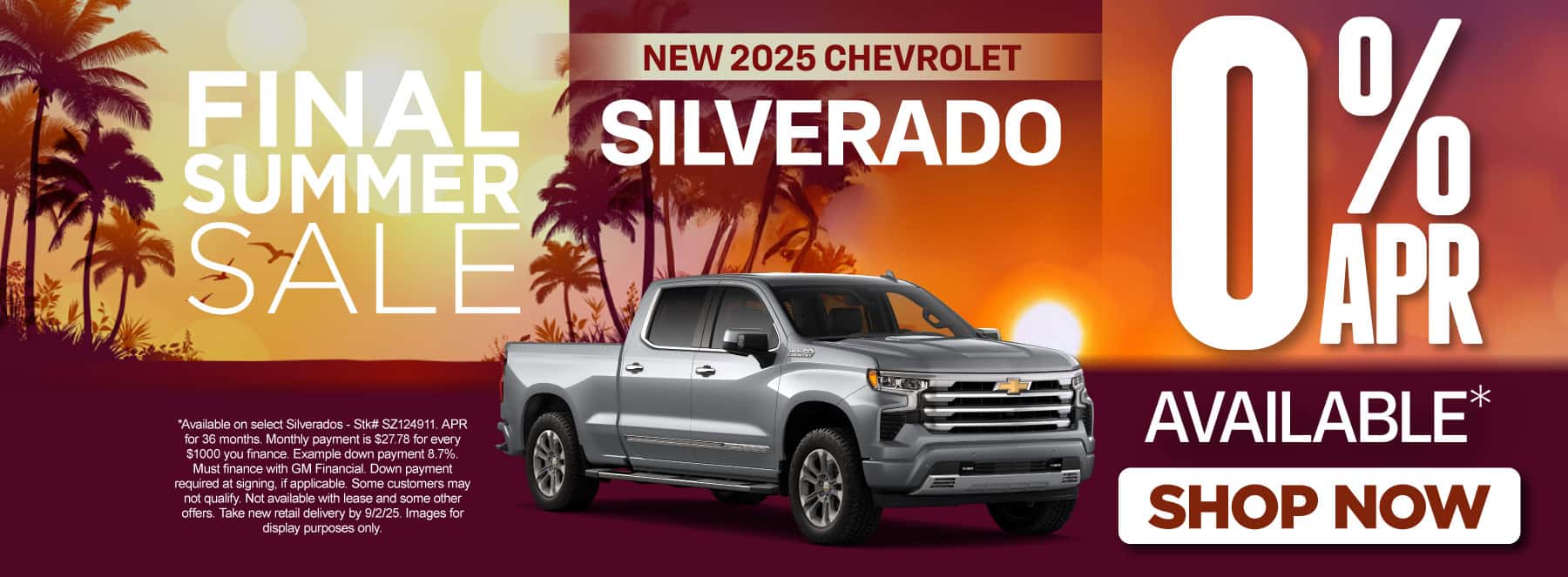 2025 Chevrolet Silverado 0% APR Available*