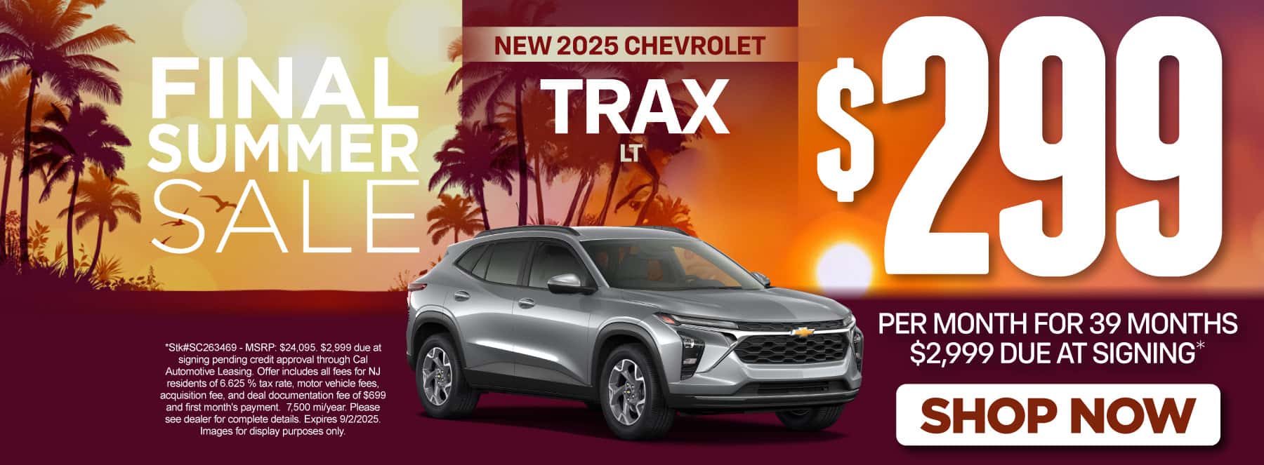 2025 Chevrolet Trax LT $299 PER MO./39 MO., $2,999 due at signing*