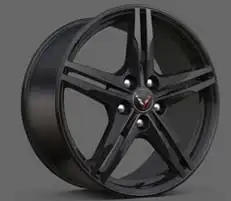 Gloss Black forged-aluminum wheels