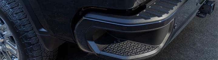 Integrated BedSteps and CornerStep rear bumper