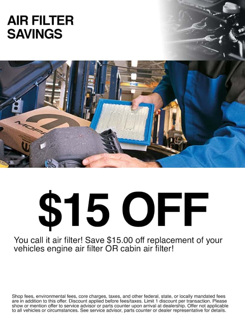 Air Filter Savings Special