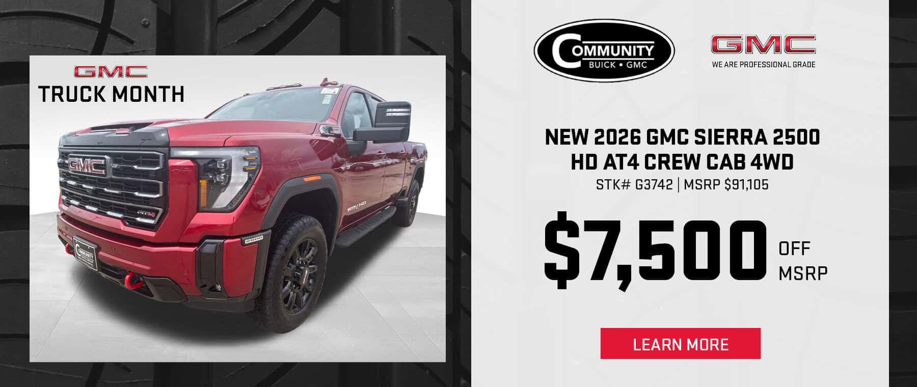 New 2026 GMC SIERRA 2500 HD AT4 Crew Cab 4WD