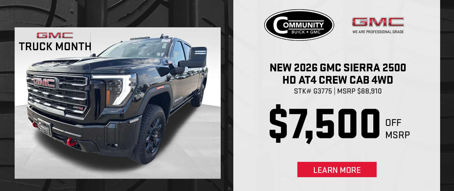 New 2026 GMC Sierra 2500 HD AT4 Crew Cab 4WD