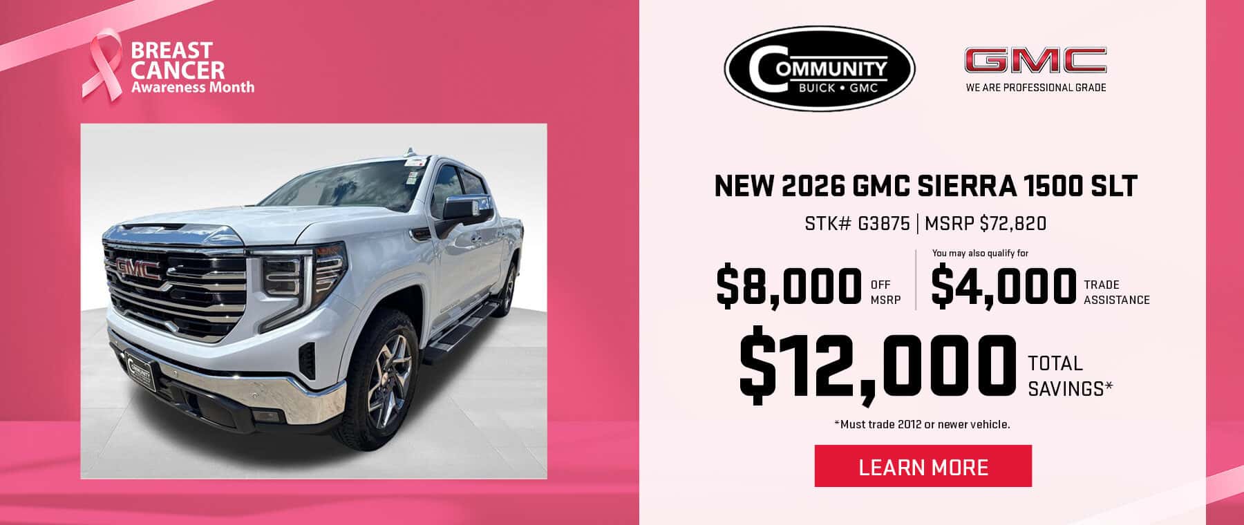 Save on a New 2026 GMC Sierra 1500 SLT