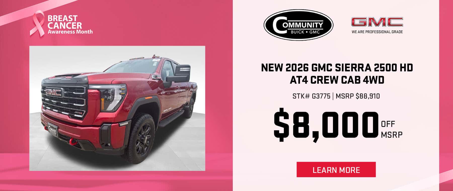 New 2026 GMC Sierra 2500 HD AT4 Crew Cab 4WD