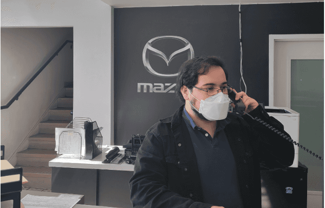 on the phone