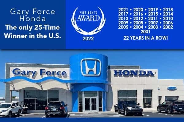 Presidents Award Gary Force Honda