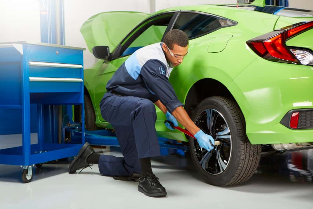 Vehicle wheel side view