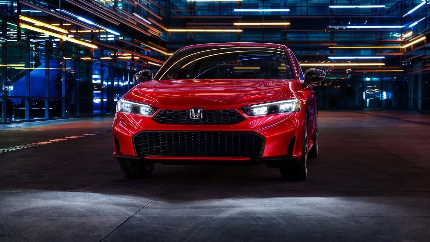 2026 Honda Civic Sport Touring Hybrid red exterior front