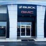 Greg Hubler Buick GMC dealership exterior in Marion IN during winter service season