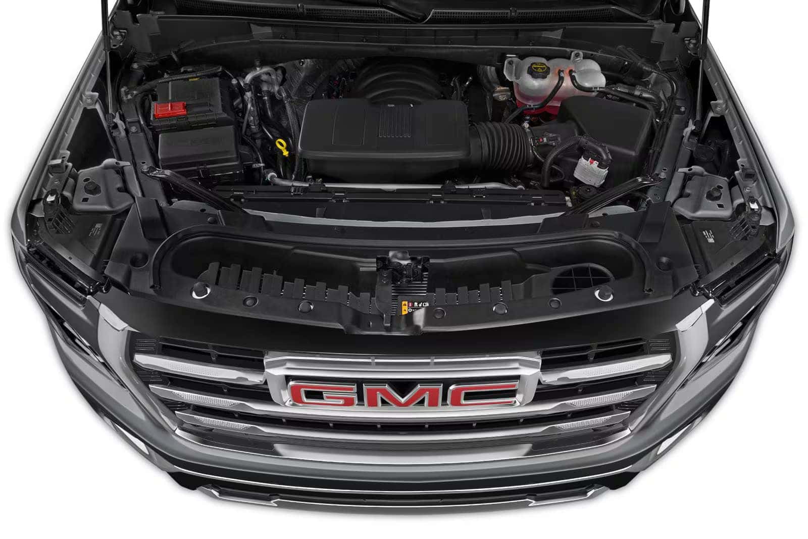 2026 GMC Yukon engine bay and fluid reservoirs