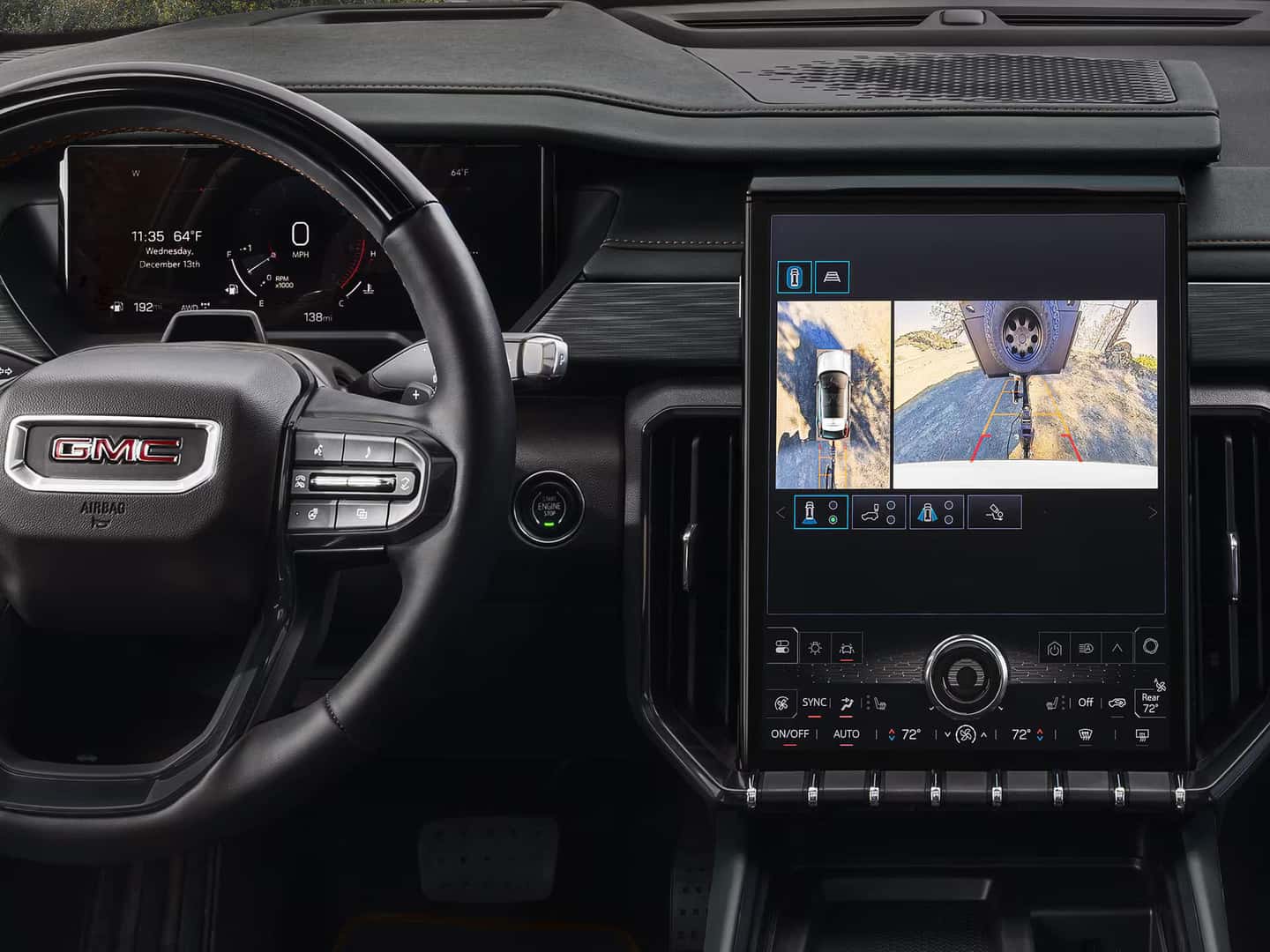 2026 GMC Acadia 15-inch portrait touchscreen interior view