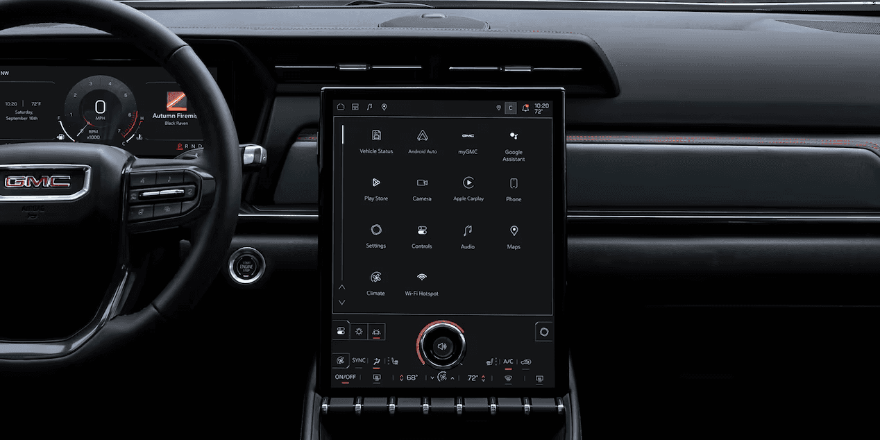 2027 GMC Terrain Google built-in and dual-screen setup