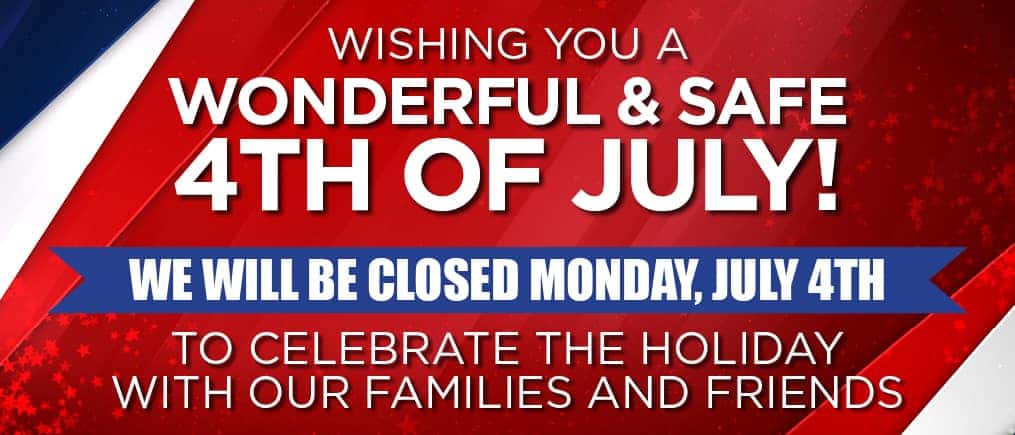 Closed July 4th