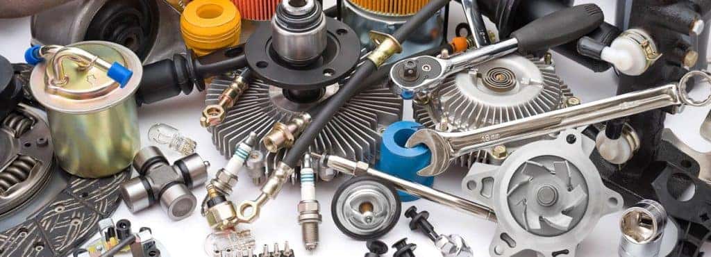 Assortment of parts next to each other