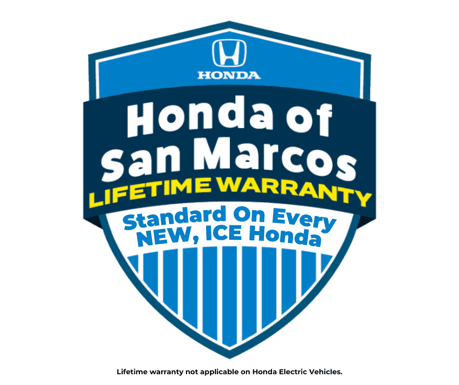 Honda of San Marcos Lifetime Powertrain Warranty — Free Coverage on All New Vehicles, Unlimited Time and Miles