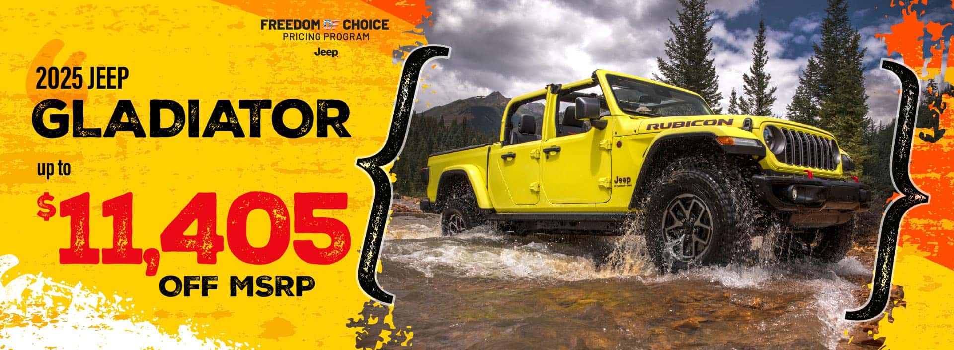 2025 Jeep Gladiator - up to $11,405 off MSRP
