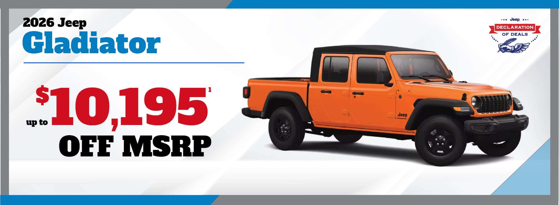 2026 Jeep Gladiator - up to $10,195 off MSRP