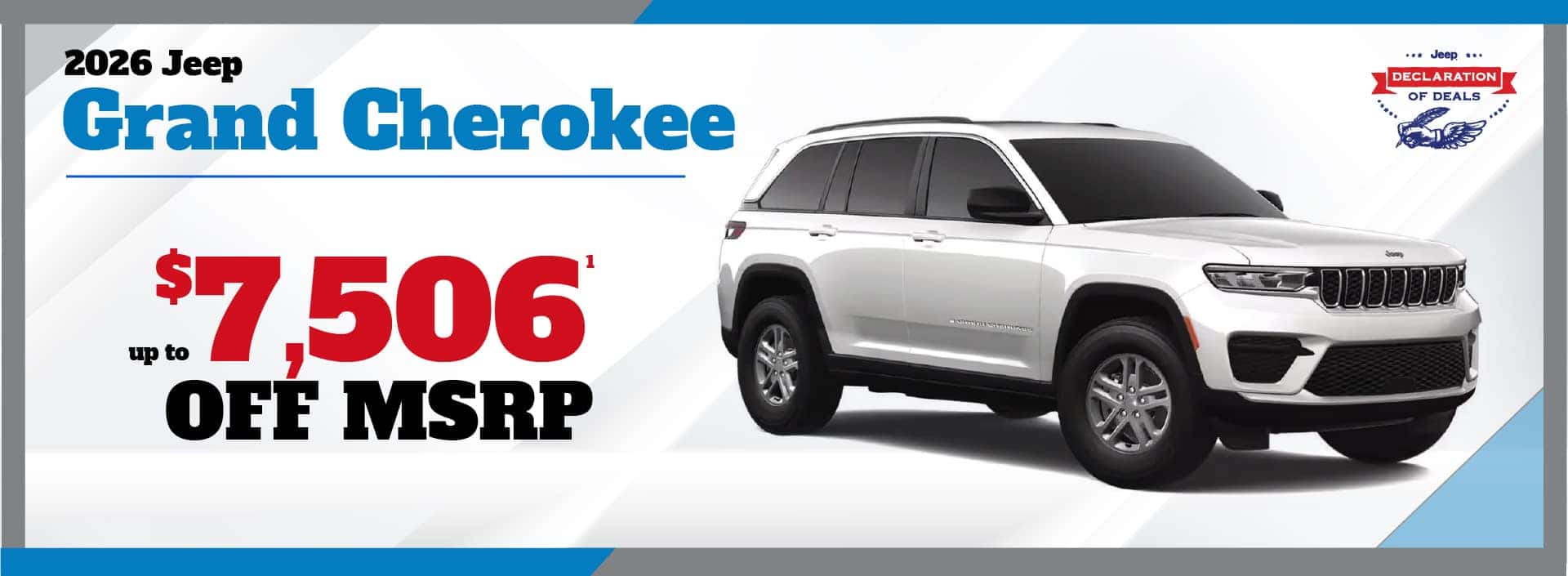 2026 Jeep Grand Cherokee - up to $7506 off