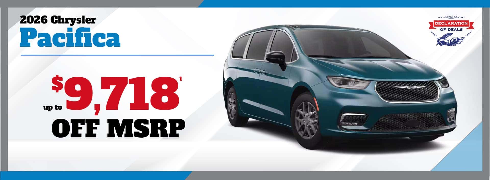 2026 Chrysler Pacifica - up to $9718 off MSRP