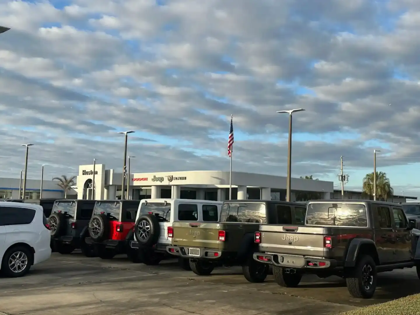 Huston Chrysler Dodge Jeep Ram showroom and lot