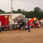 Cars line up at Southern Illinois Raceway