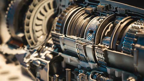 cutaway view of a car transmission