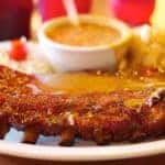 A plate of ribs at a barbecue restaurant in Marion, Illinois