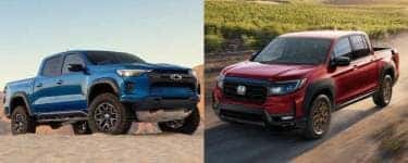 2023 Honda Ridgeline vs 2023 Chevy Colorado midsize truck comparison
