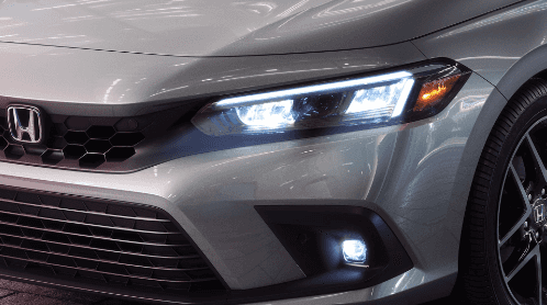 2024 Honda Civic Hatchback LED headlights.