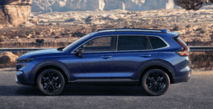 2025 Honda CR-V exterior in blue paint 