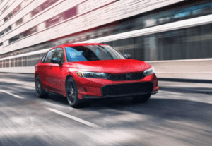 2025 Honda Civic Sport in red paint color.