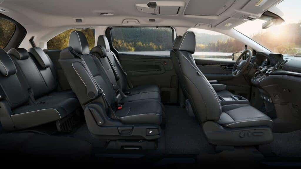 front and rear seat sideview of the 2026 Honda Odyssey minivan