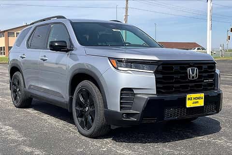 gray 2026 Honda Pilot SUV parked at the Ike Honda dealership in Marion, IL