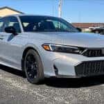 gray 2026 honda civic sedan parked at the Ike Honda dealership in Marion, IL