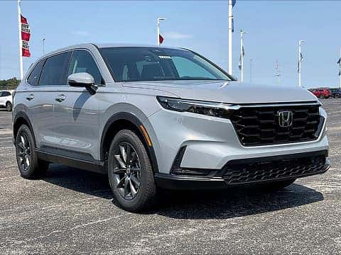 grey 2026 Honda CR-V Hybrid SUV parked at the Ike Honda dealership in Marion, IL