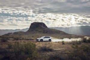 Toyota RAV driving in the desert