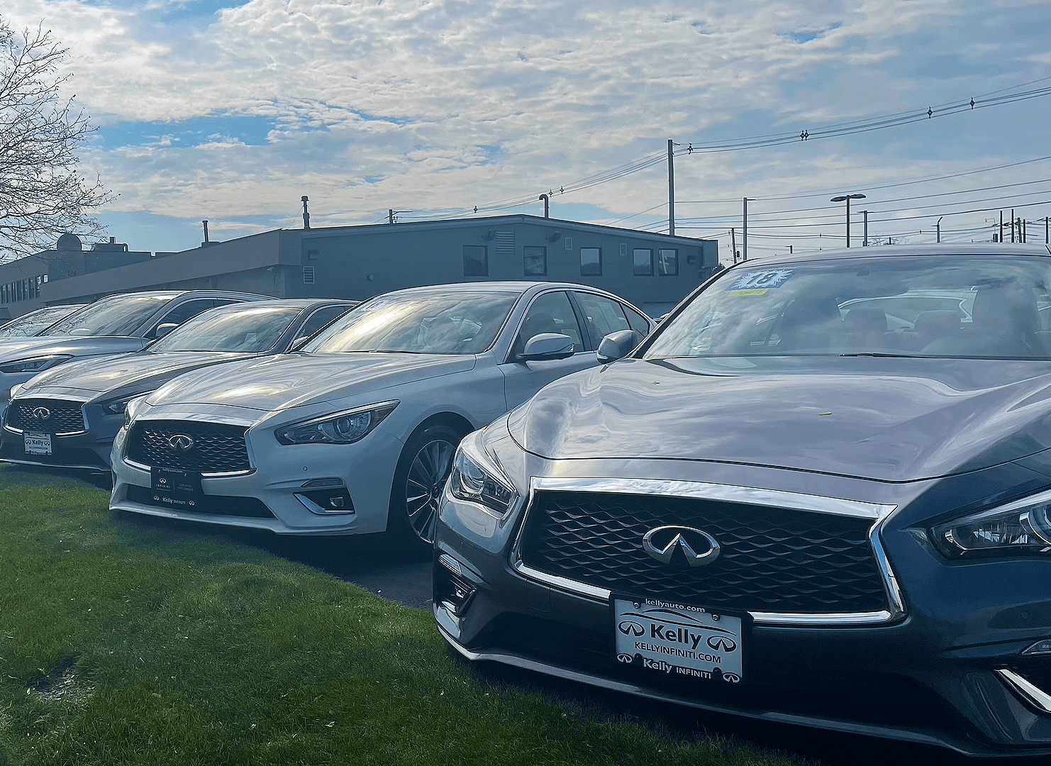 2018 INFINITI Q50 and other CPO outside Kelly INFINITI