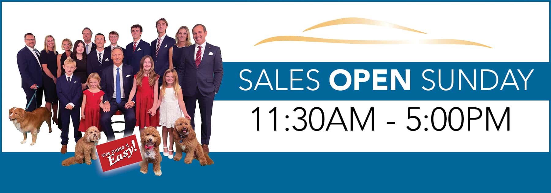 Kelly INFINITI Open Sunday 11:30 AM - 5:00 PM